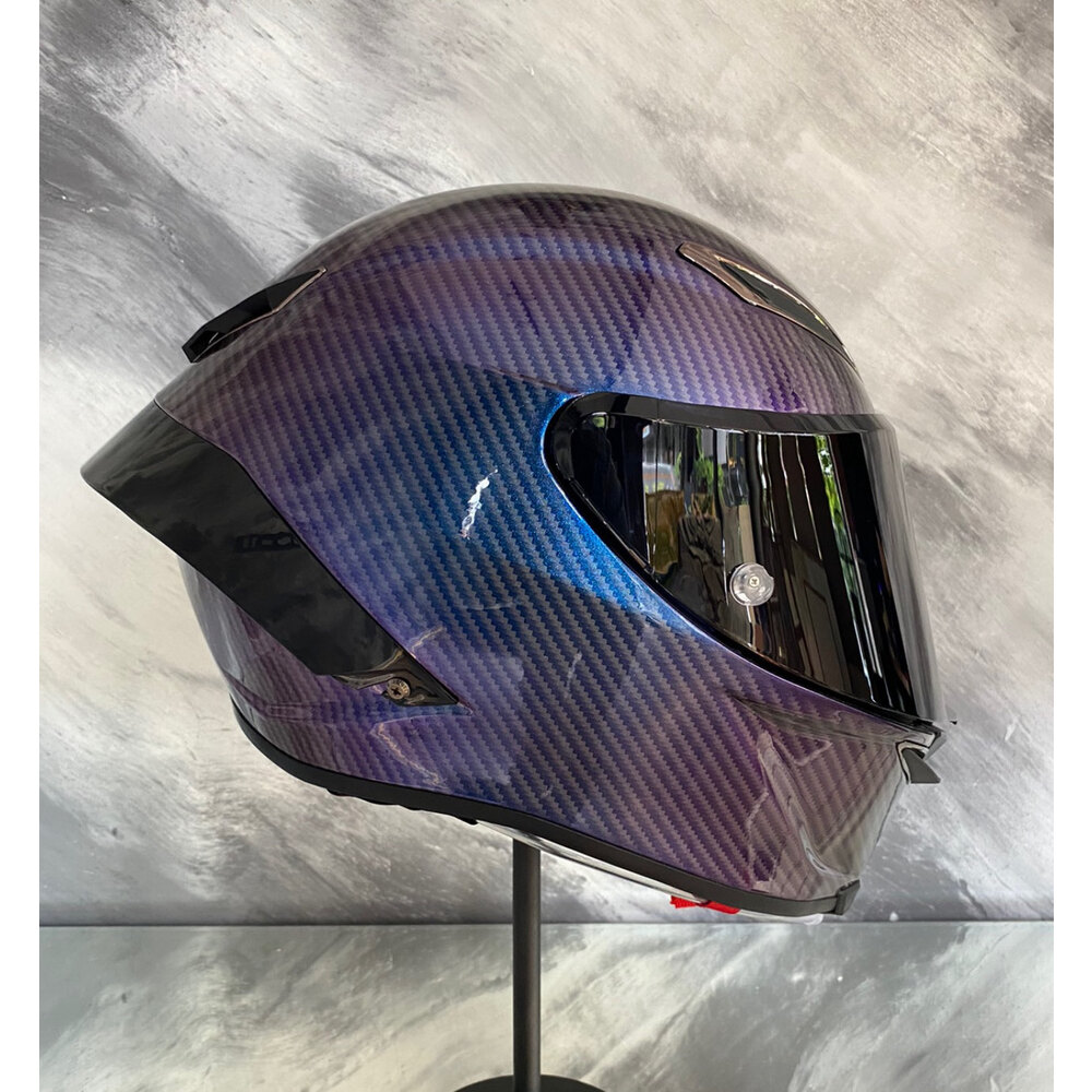 AGV PİSTA GP RR PARLAK KARBON MOR/MAVİ